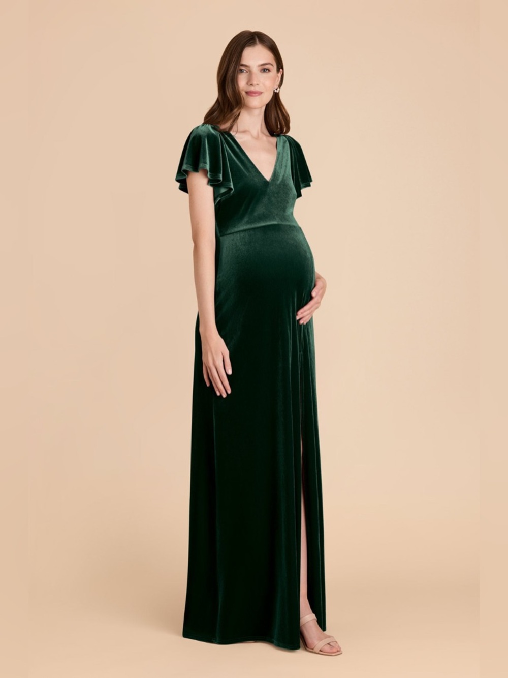 NWT Birdy Grey Hannah Velvet Maxi Dress Emerald Green - Picture 7 of 15
